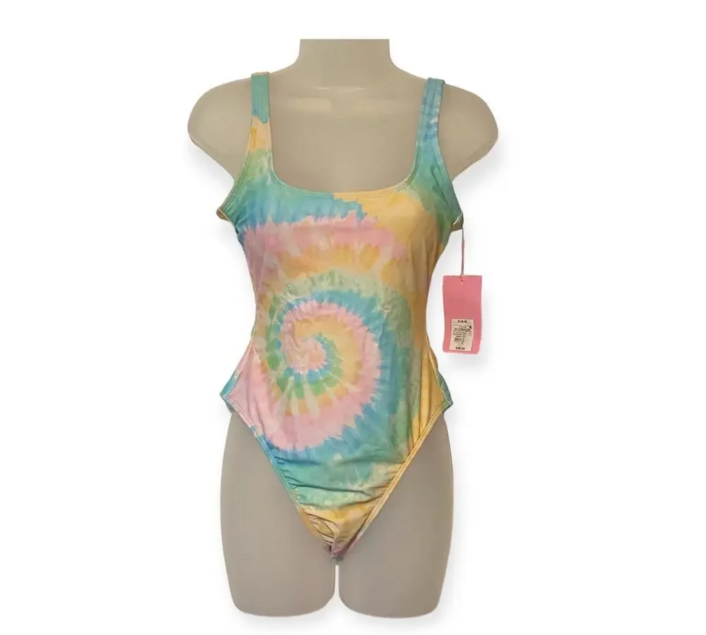Stoney Clover Lane Women’s Pastel Tie Dyed One-Piece Swimsuit Size Small (4/6)
